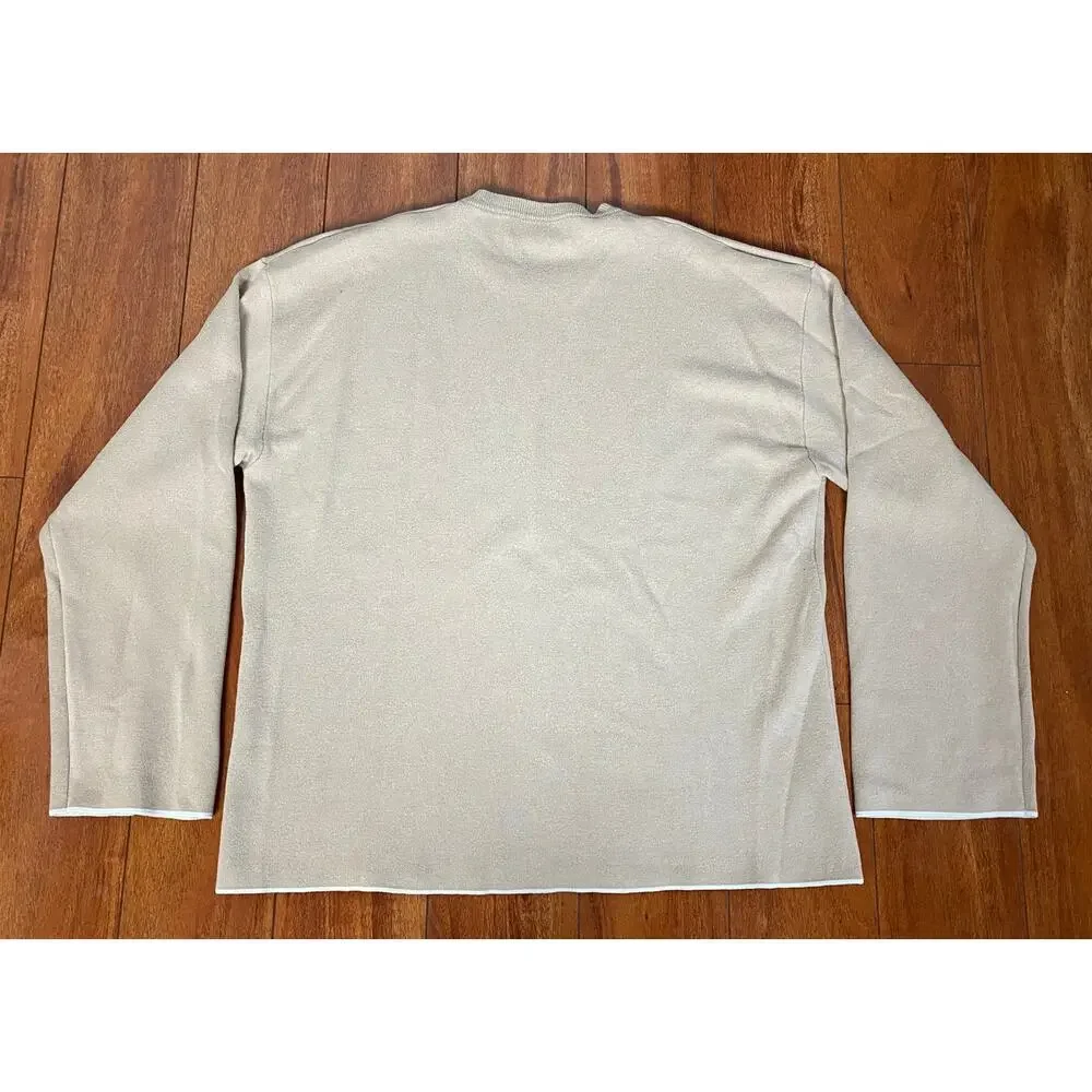 Women La Ligne New York crewneck silk cashmere pullover sweater, L - Picture 3 of 5